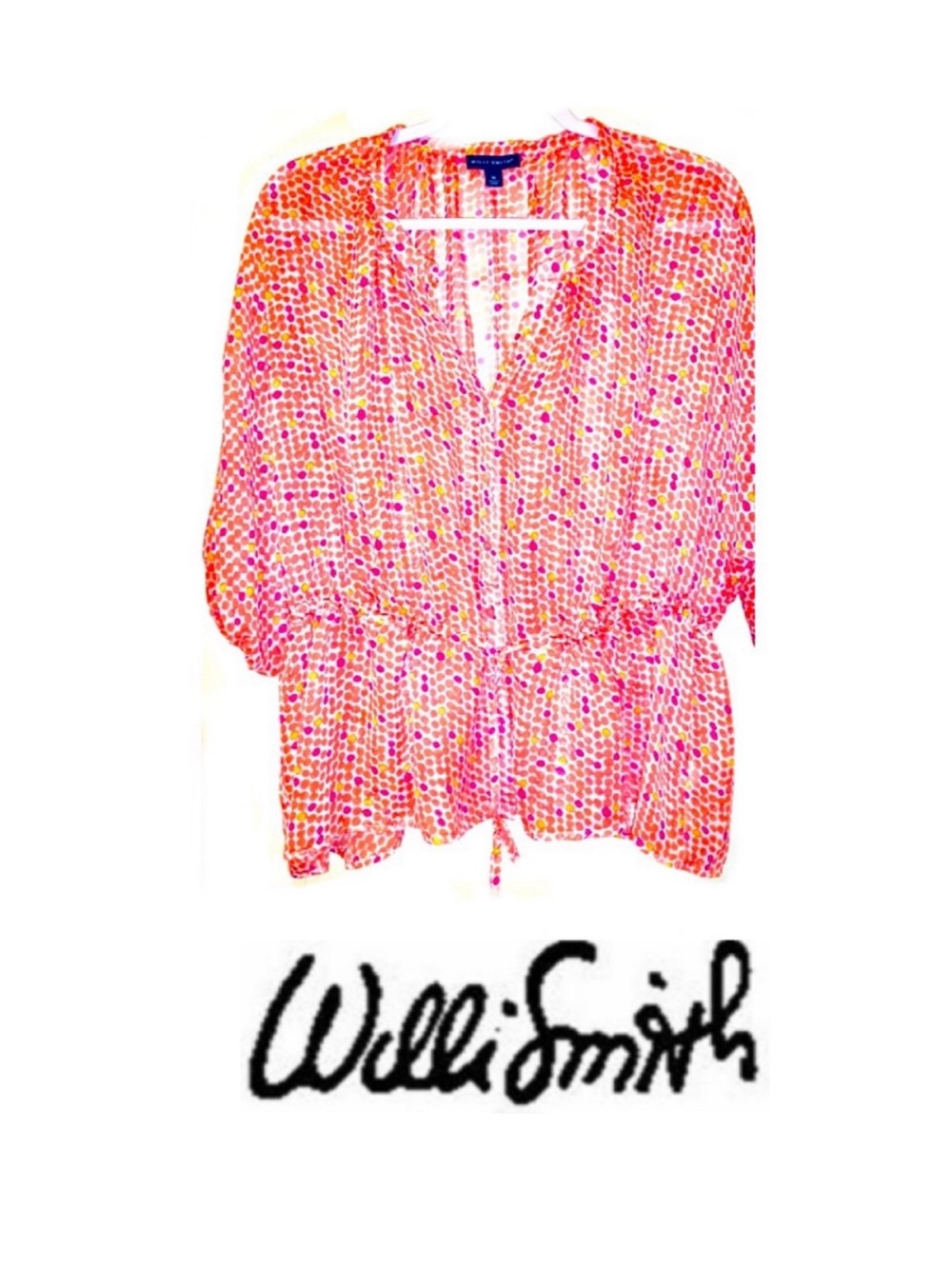 Beautiful Willi Smith Semi-Sheer Top